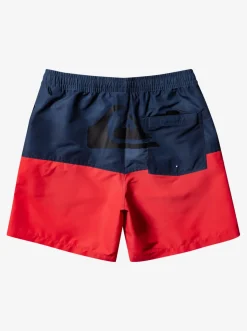 Quiksilver Elastic Waist|Butt Logo 17" Volleys Navy Blazer