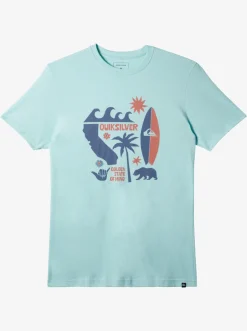 Quiksilver Tees|Ca Funshine T-Shirt Pastel Turquoise