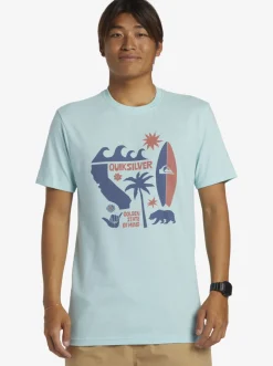 Quiksilver Tees|Ca Funshine T-Shirt Pastel Turquoise