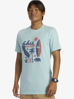 Quiksilver Tees|Ca Funshine T-Shirt Pastel Turquoise