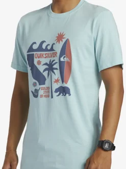 Quiksilver Tees|Ca Funshine T-Shirt Pastel Turquoise