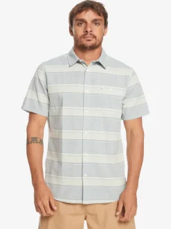 Quiksilver Shirts & Polos|Cali Sunrise Short Sleeve Shirt Bering Sea Cali