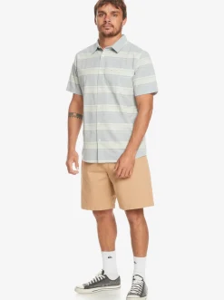Quiksilver Shirts & Polos|Cali Sunrise Short Sleeve Shirt Bering Sea Cali