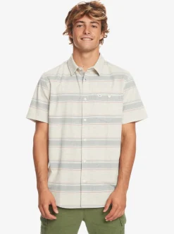 Quiksilver Shirts & Polos|Cali Sunrise Short Sleeve Shirt Plaza Taupe Cali