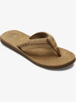 Quiksilver Sandals|Carver Leather Ii Basic Sandal Strap Tan 1