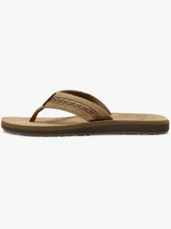 Quiksilver Sandals|Carver Leather Ii Basic Sandal Strap Tan 1
