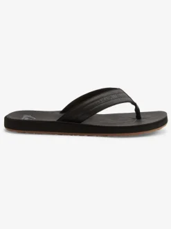 Quiksilver Sandals|Carver Nubuck Sandals Solid Black