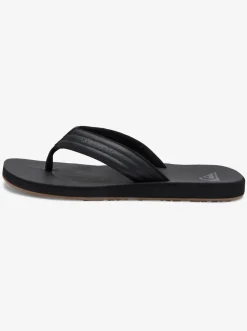 Quiksilver Sandals|Carver Nubuck Sandals Solid Black