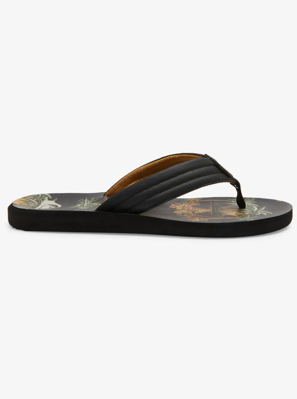 Quiksilver Sandals|Carver Print Sandals Black 5