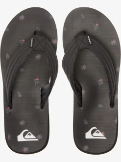 Quiksilver Sandals|Carver Print Sandals Black 4