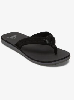Quiksilver Sandals|Carver Suede Core Sandals Black 1