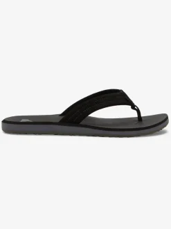 Quiksilver Sandals|Carver Suede Core Sandals Black 1