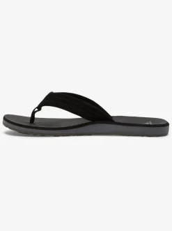 Quiksilver Sandals|Carver Suede Core Sandals Black 1