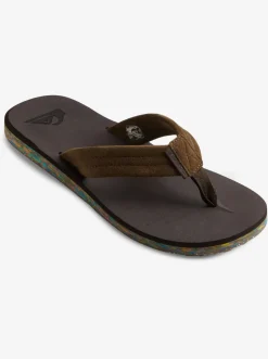 Quiksilver Sandals|Carver Suede Recycled Sandals Brown 2