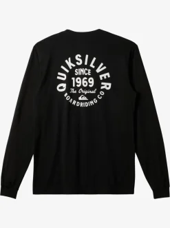 Quiksilver Tees|Circled Script Long Sleeve T-Shirt Black