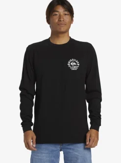 Quiksilver Tees|Circled Script Long Sleeve T-Shirt Black