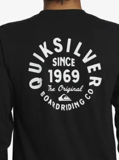 Quiksilver Tees|Circled Script Long Sleeve T-Shirt Black