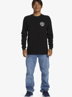 Quiksilver Tees|Circled Script Long Sleeve T-Shirt Black