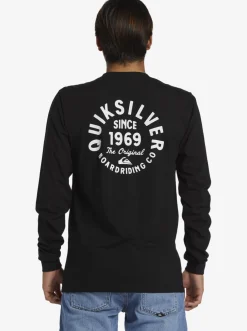 Quiksilver Tees|Circled Script Long Sleeve T-Shirt Black