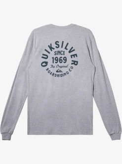 Quiksilver Tees|Circled Script Long Sleeve T-Shirt Athletic Heather