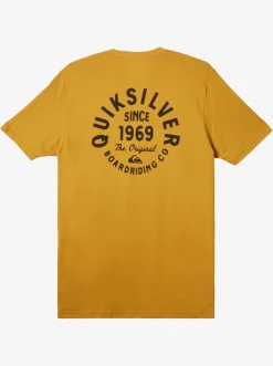 Quiksilver Tees|Circled Script T-Shirt Mustard