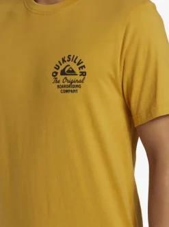 Quiksilver Tees|Circled Script T-Shirt Mustard