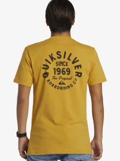 Quiksilver Tees|Circled Script T-Shirt Mustard