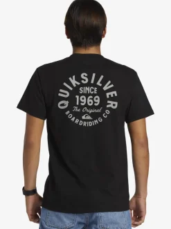 Quiksilver Tees|Circled Script T-Shirt Black