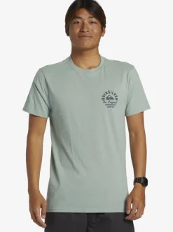Quiksilver Tees|Circled Script T-Shirt Iceberg Green