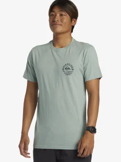 Quiksilver Tees|Circled Script T-Shirt Iceberg Green