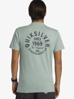 Quiksilver Tees|Circled Script T-Shirt Iceberg Green