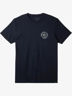 Quiksilver Tees|Circled Script T-Shirt Navy Blazer