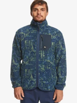 Quiksilver Sweatshirts & Hoodies|Clean Coasts Zip-Up Fleece Naval Academy Nu Vintage