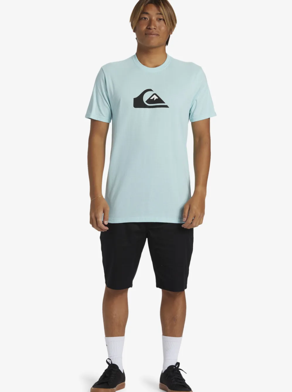 Quiksilver Tees|Comp Logo T-Shirt Pastel Turquoise