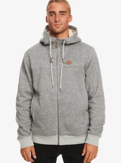 Quiksilver Sweatshirts & Hoodies|Cypress Keller Zip-Up Hoodie Light Grey Heather