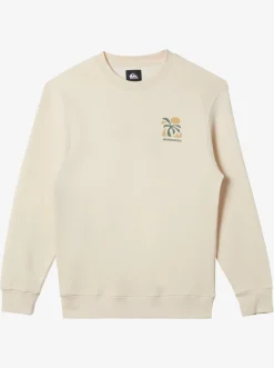 Quiksilver Sweatshirts & Hoodies|E Peace Out Crew Neck Sweatshirt Sandshell