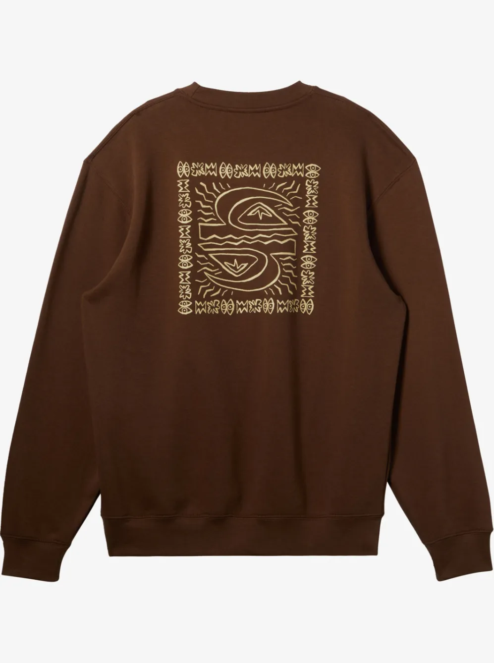 Quiksilver Sweatshirts & Hoodies|E Peace Out Crew Neck Sweatshirt Chestnut
