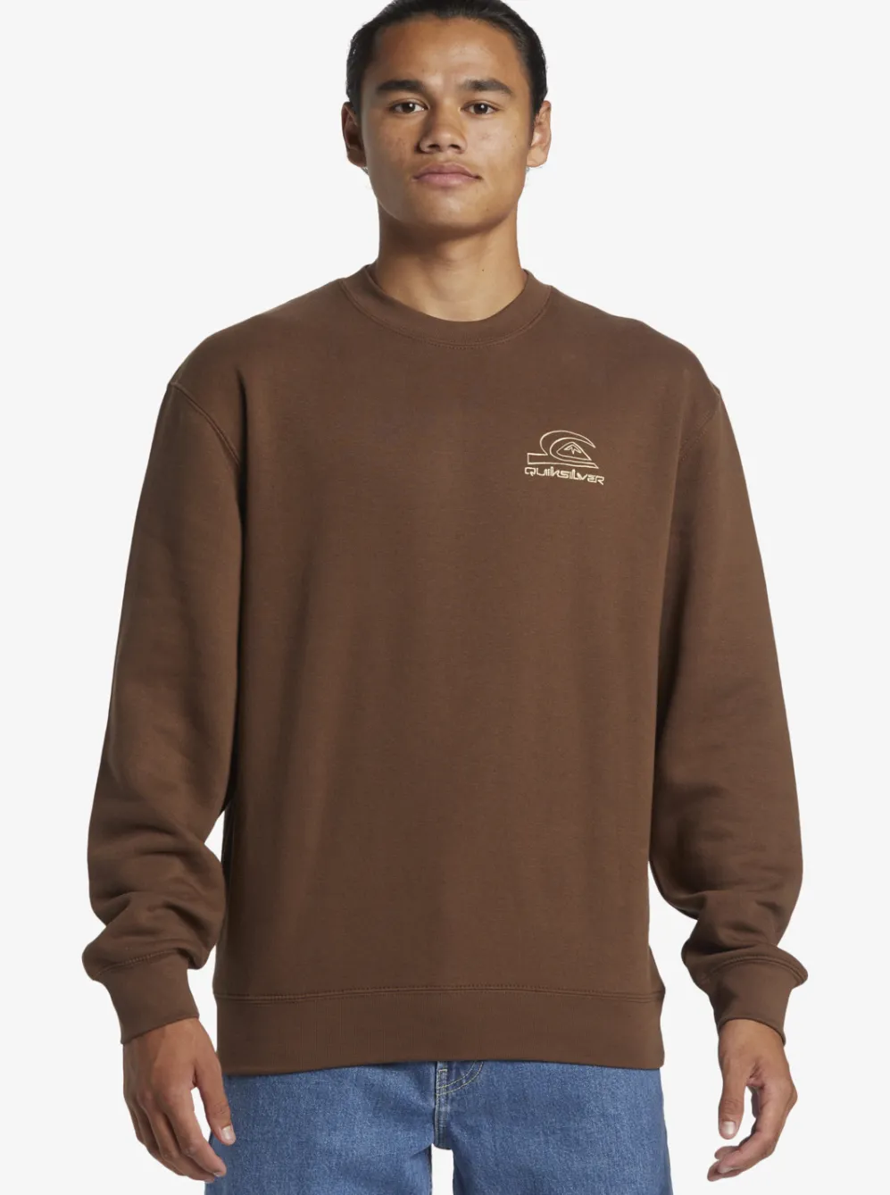 Quiksilver Sweatshirts & Hoodies|E Peace Out Crew Neck Sweatshirt Chestnut
