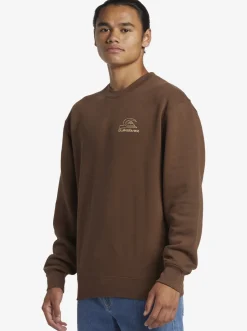 Quiksilver Sweatshirts & Hoodies|E Peace Out Crew Neck Sweatshirt Chestnut