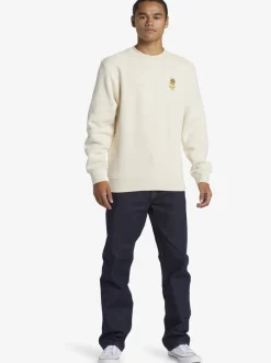 Quiksilver Sweatshirts & Hoodies|E Peace Out Crew Neck Sweatshirt Birch