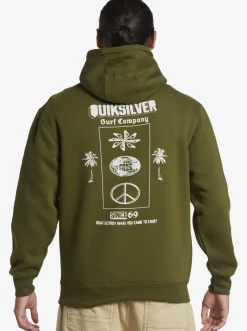 Quiksilver Sweatshirts & Hoodies|E Rockin Hoodie Pullover Sweatshirt Laurel Wreath