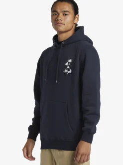 Quiksilver Sweatshirts & Hoodies|E Rockin Hoodie Pullover Sweatshirt Midnight Navy