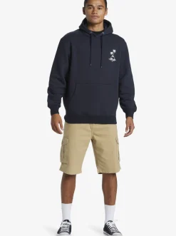 Quiksilver Sweatshirts & Hoodies|E Rockin Hoodie Pullover Sweatshirt Midnight Navy