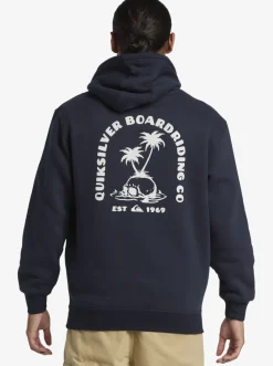 Quiksilver Sweatshirts & Hoodies|E Rockin Hoodie Pullover Sweatshirt Midnight Navy