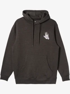 Quiksilver Sweatshirts & Hoodies|E Rockin Hoodie Pullover Sweatshirt Charcoal Heather