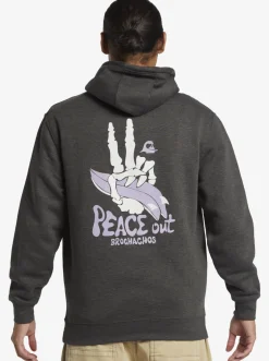 Quiksilver Sweatshirts & Hoodies|E Rockin Hoodie Pullover Sweatshirt Charcoal Heather