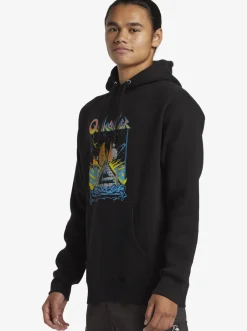 Quiksilver Sweatshirts & Hoodies|E Rockin Hoodie Pullover Sweatshirt Black