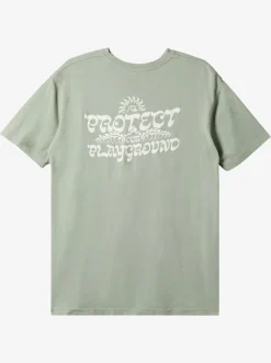 Quiksilver Tees|Earthy Type T-Shirt Iceberg Green