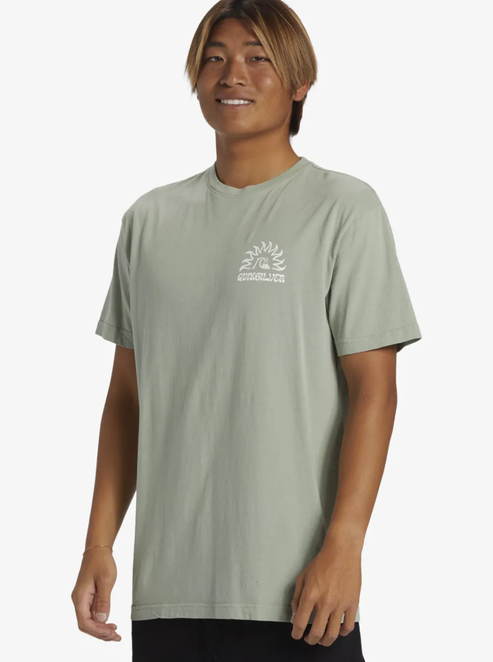 Quiksilver Tees|Earthy Type T-Shirt Iceberg Green