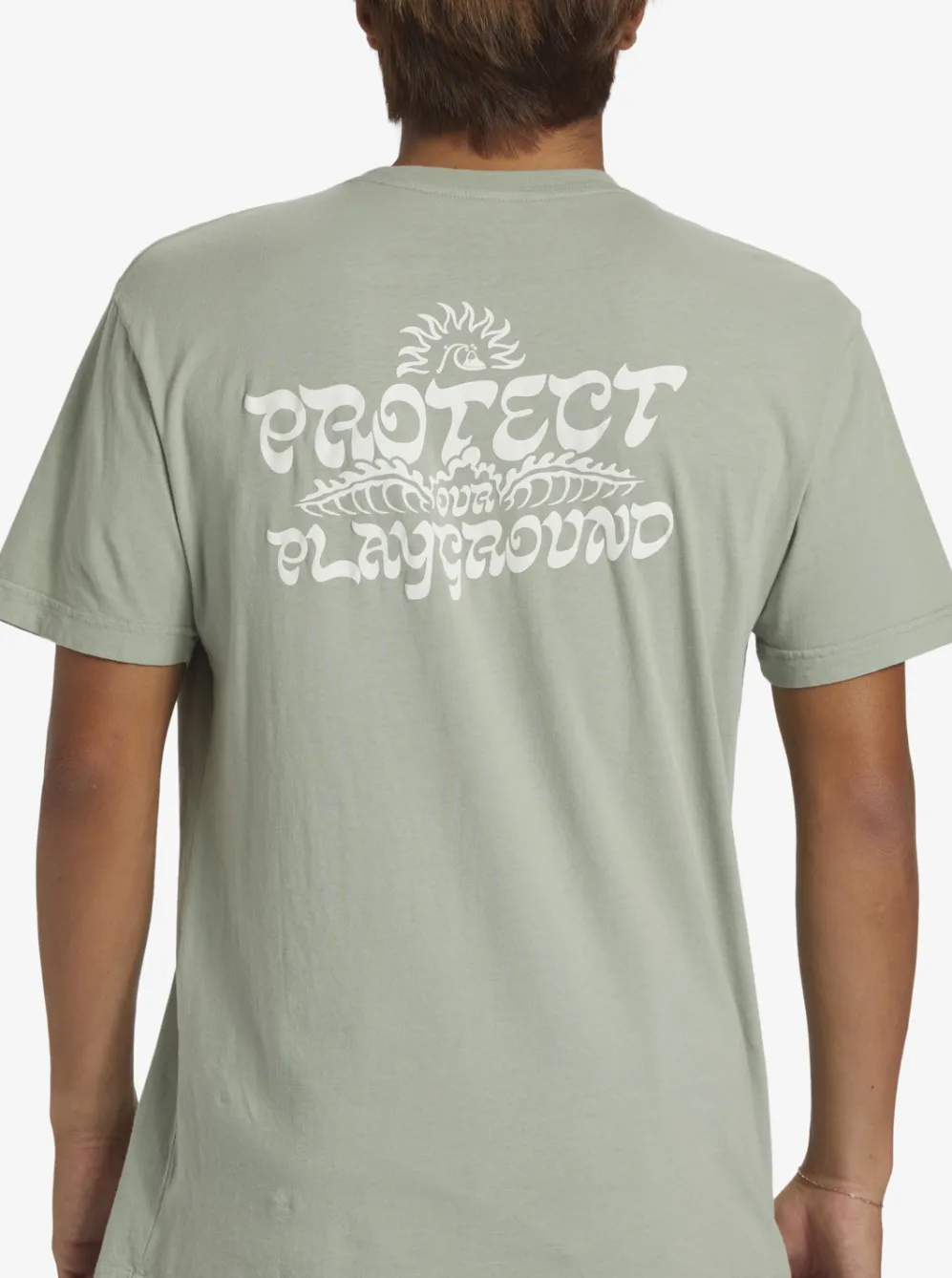 Quiksilver Tees|Earthy Type T-Shirt Iceberg Green